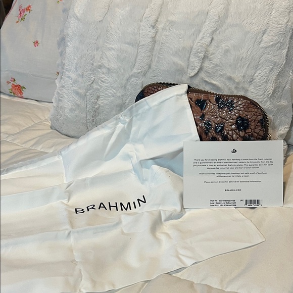 Brahmin Melbourne Collection Golden Lynx Amal Crossbody Bag - Picture 8 of 11